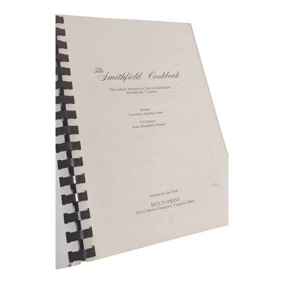 Smithfield Cookbook Book Junior Womans Club Of Smithfield 1978 Paperback VA - Picture 3 of 4